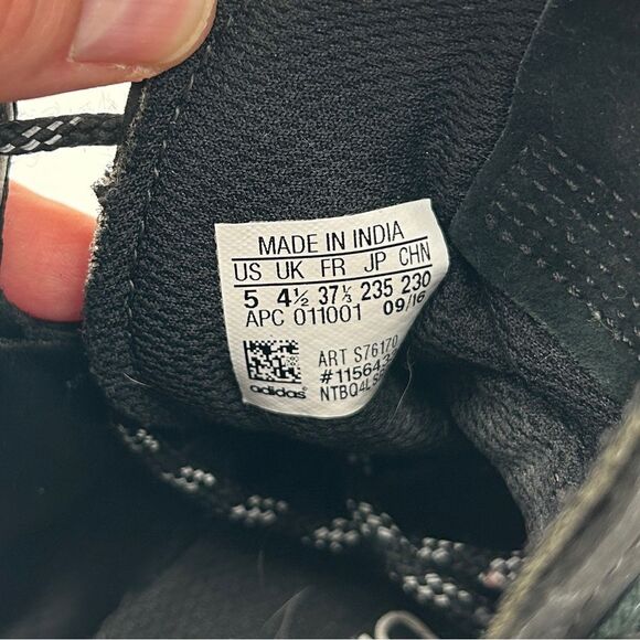 Adidas Vintage Tubular Instinct Core Black White High Top Sneakers Women's Sz 5 - Picture 3 of 12